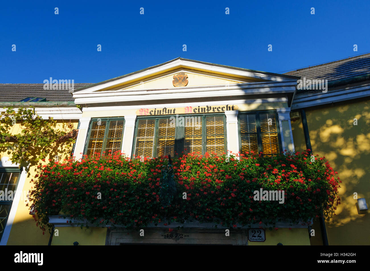 Wien, Vienne : taverne Heuriger ( ) dans la région de Grinzing, 19, Wien, Autriche. Banque D'Images