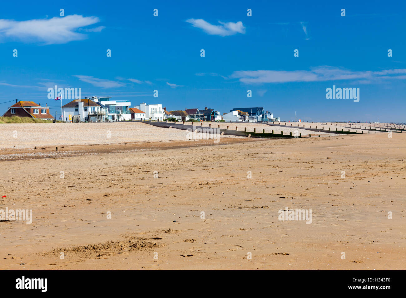 Plage de sable doré à Camber Sands East Sussex England UK Europe Banque D'Images