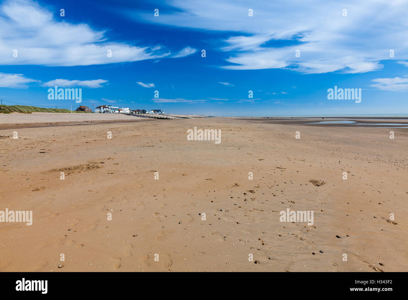 Plage de sable doré à Camber Sands East Sussex England UK Europe Banque D'Images