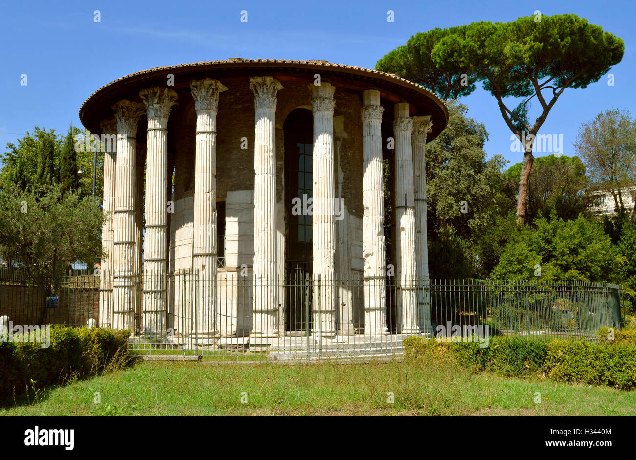 Historique Le Temple d'Hercule Victor à Rome Banque D'Images