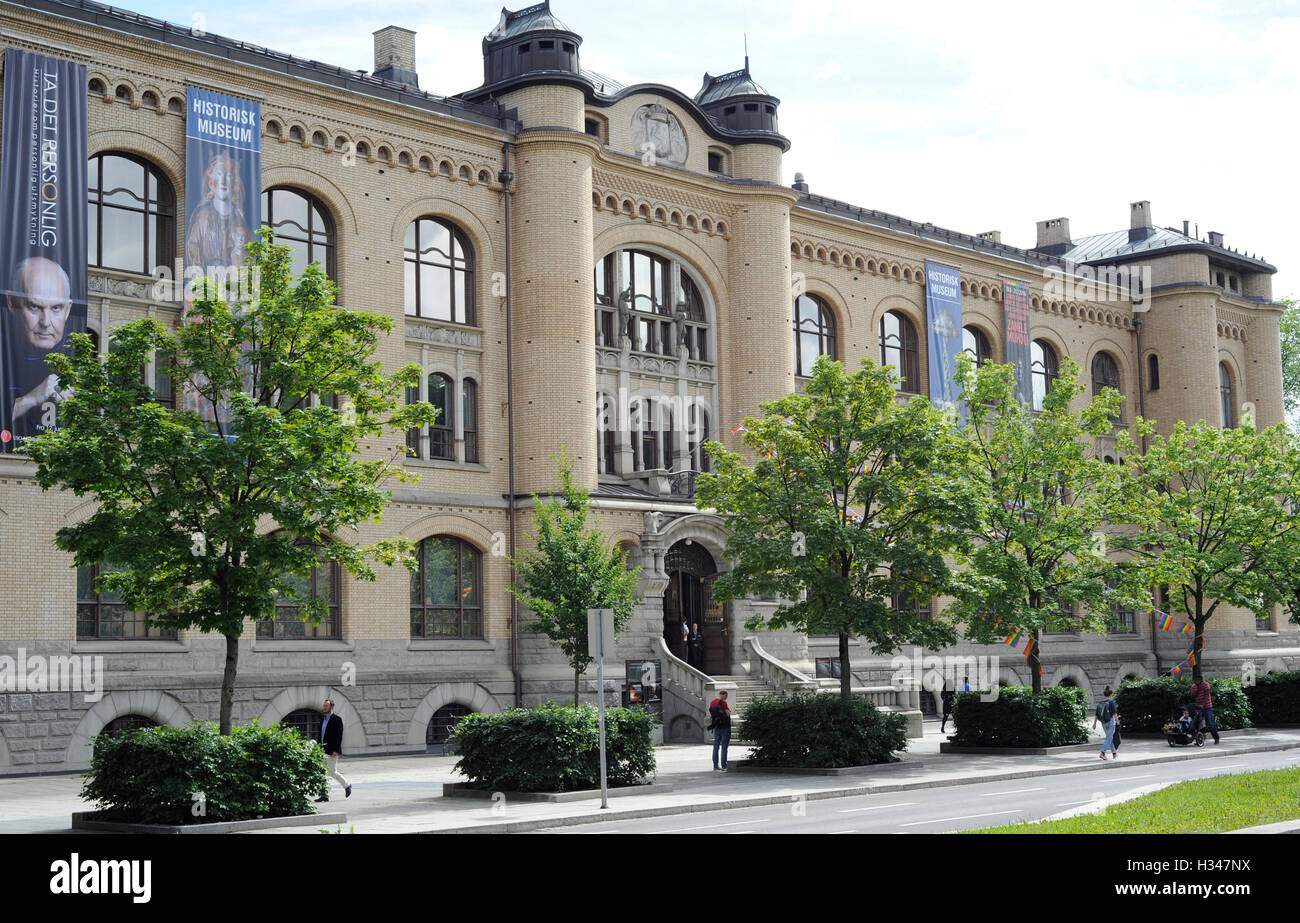 La Norvège. Oslo. Musée historique. Façade. Banque D'Images