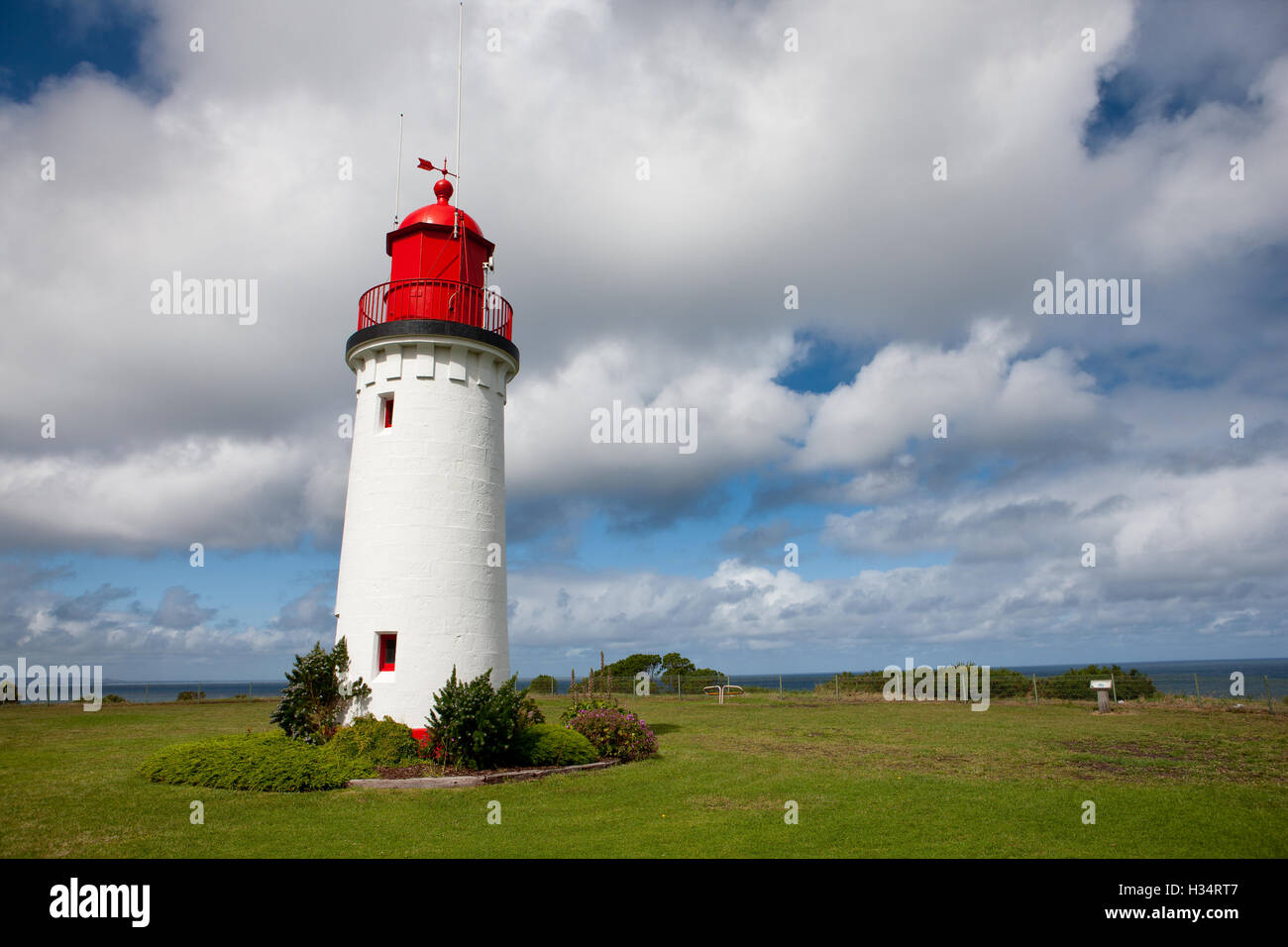 Bluff, phare de baleines au port de Portland, Victoria, Australie. Banque D'Images