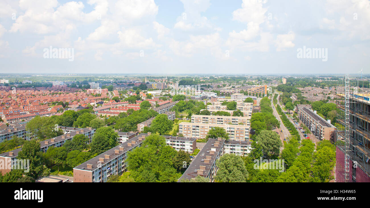 Vue sur ville néerlandaise de Beverwijk, Pays-Bas Banque D'Images