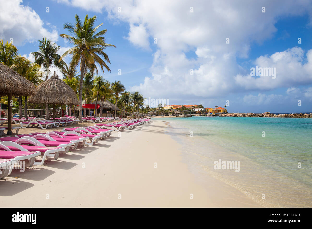 Mambo Beach, Willemstad, Curaçao, Antilles, Lesser Antilles, Caribbean Banque D'Images