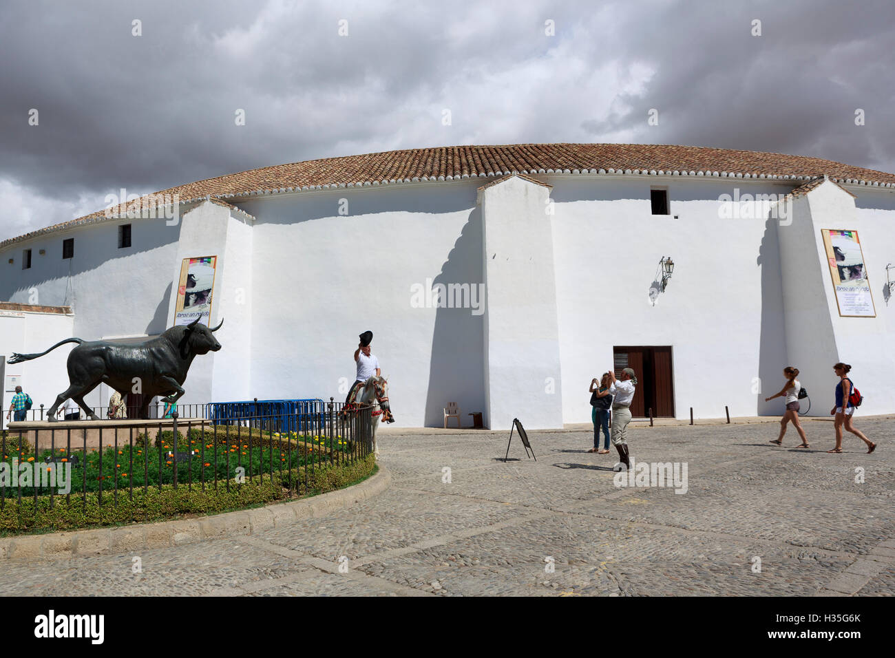 L'Andalousie, espagne. Une vue générale de la Plaza de toros de Ronda. Pako Mera Banque D'Images