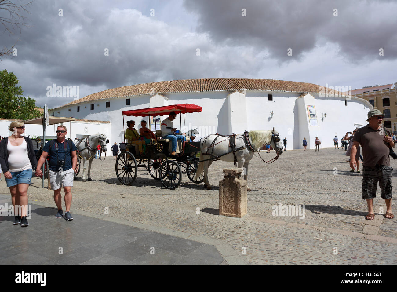 L'Andalousie, espagne. Une vue générale de la Plaza de toros de Ronda. Pako Mera Banque D'Images