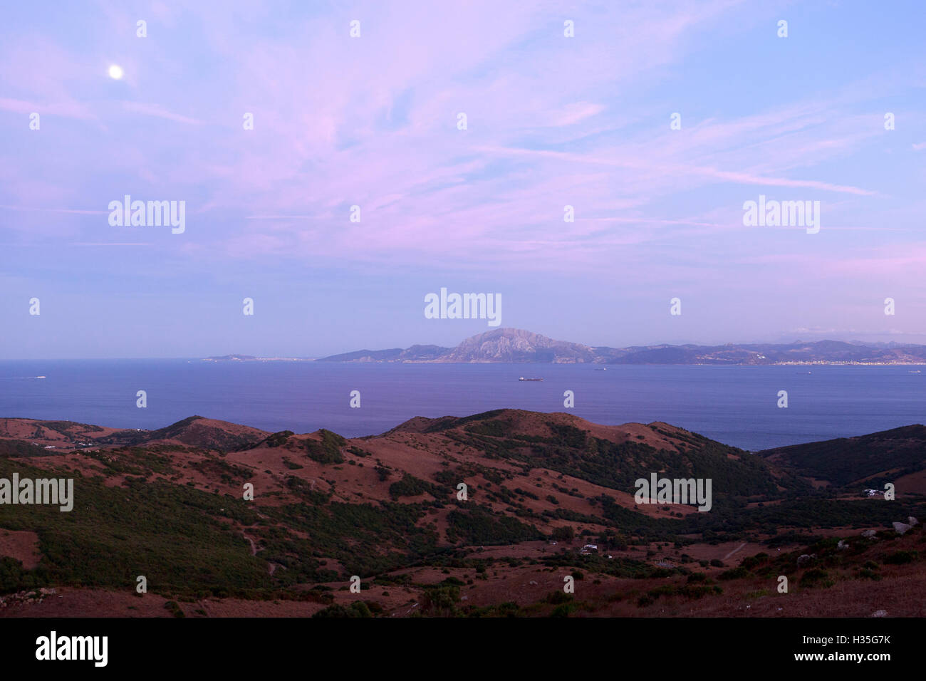 L'Andalousie, espagne. Une vue générale, le nord du Maroc et au sud de l'Espagne. Pako Mera Banque D'Images