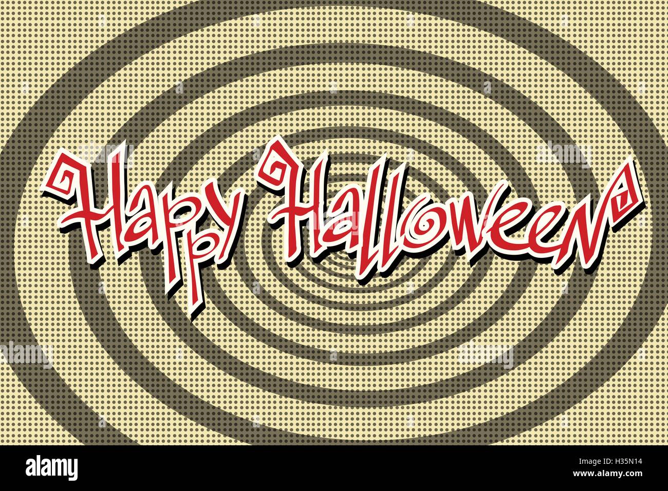 Happy Halloween rétro arrière Illustration de Vecteur