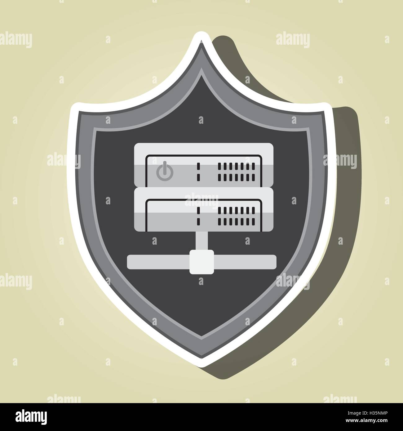 La technologie de base de données de symboles Illustration de Vecteur
