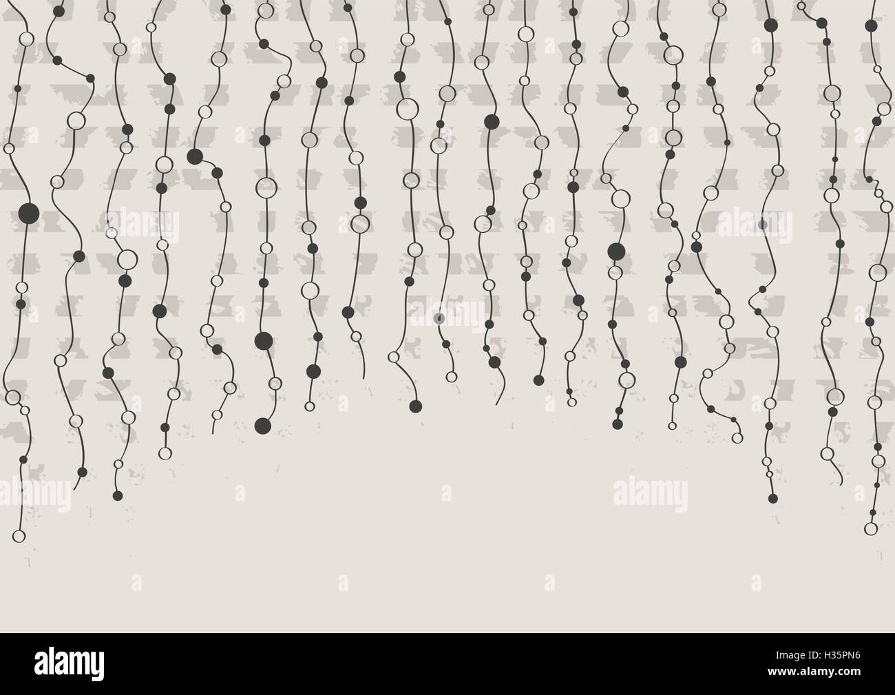Illustration à rayures avec des points noirs et des lignes Illustration de Vecteur