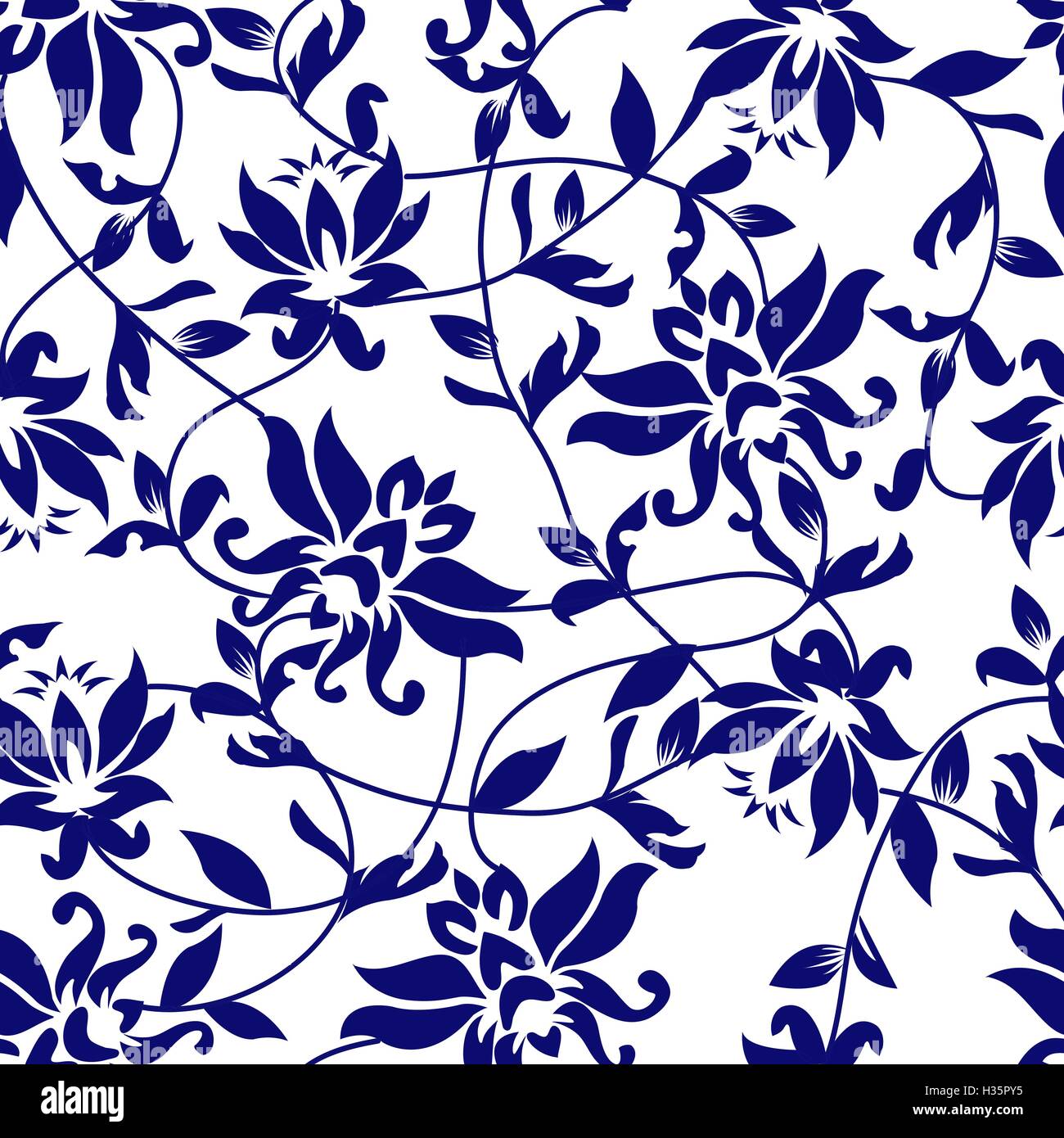 Arrière-plan de beauté avec un lotus bleu. Illustration de Vecteur
