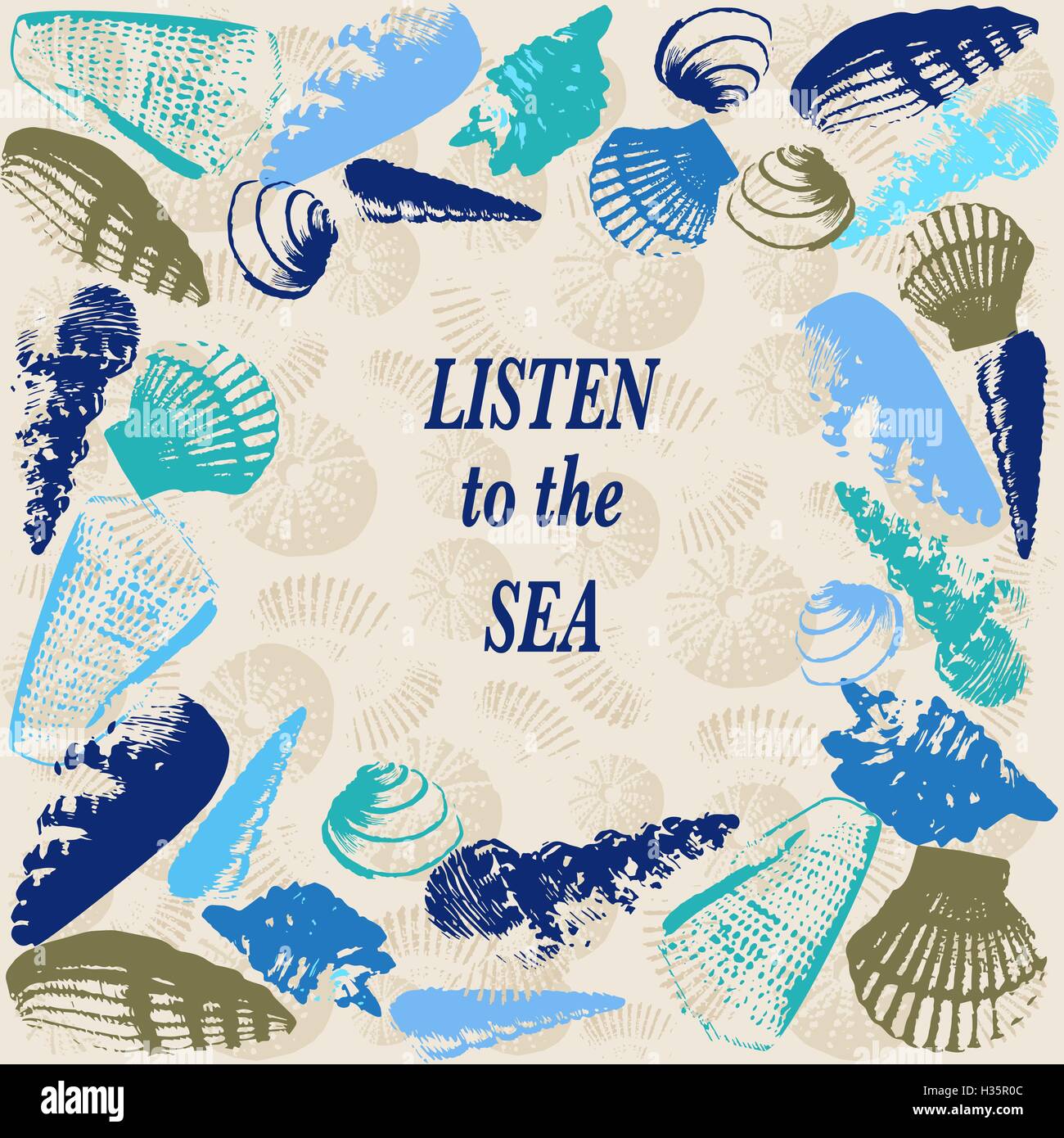 Fond de mer pour l'été. Illustration de Vecteur