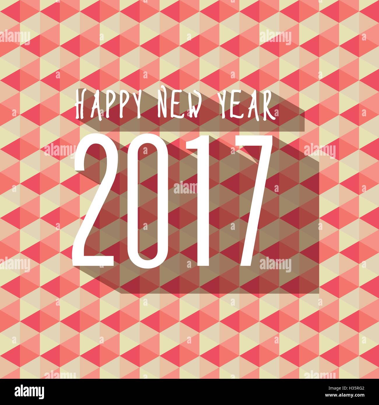 Nouvelle Année créative pour 2017 Souhaits Illustration de Vecteur