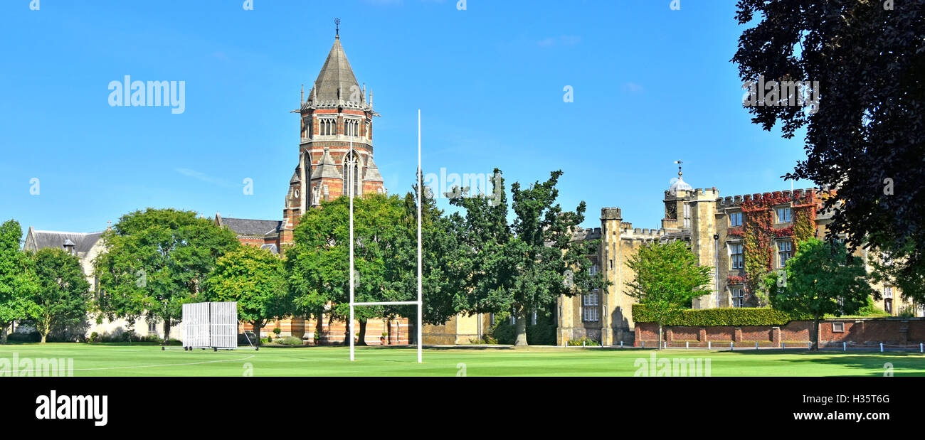 L'école de Rugby d'égalité mixité privée indépendante jour & boarding school education jeu de légende de rugby a commencé ici Warwickshire Angleterre UK Banque D'Images