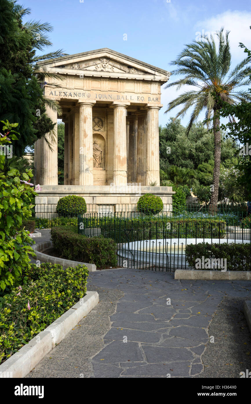 Jardins Barrakka inférieur, Malte Banque D'Images