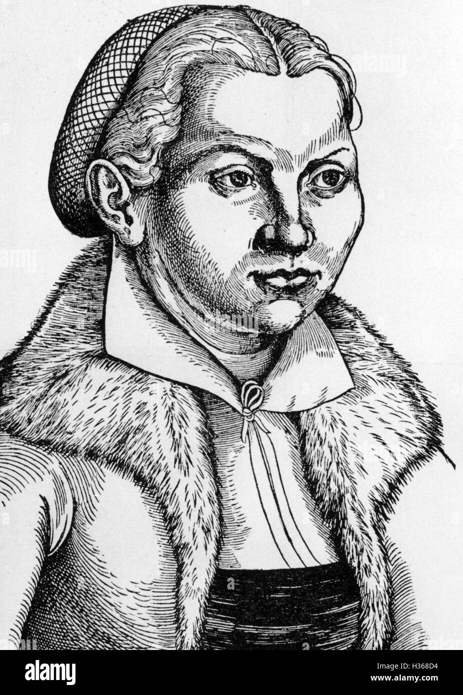 Portrait d'Kaharina von Bora par Lucas Cranach Banque D'Images