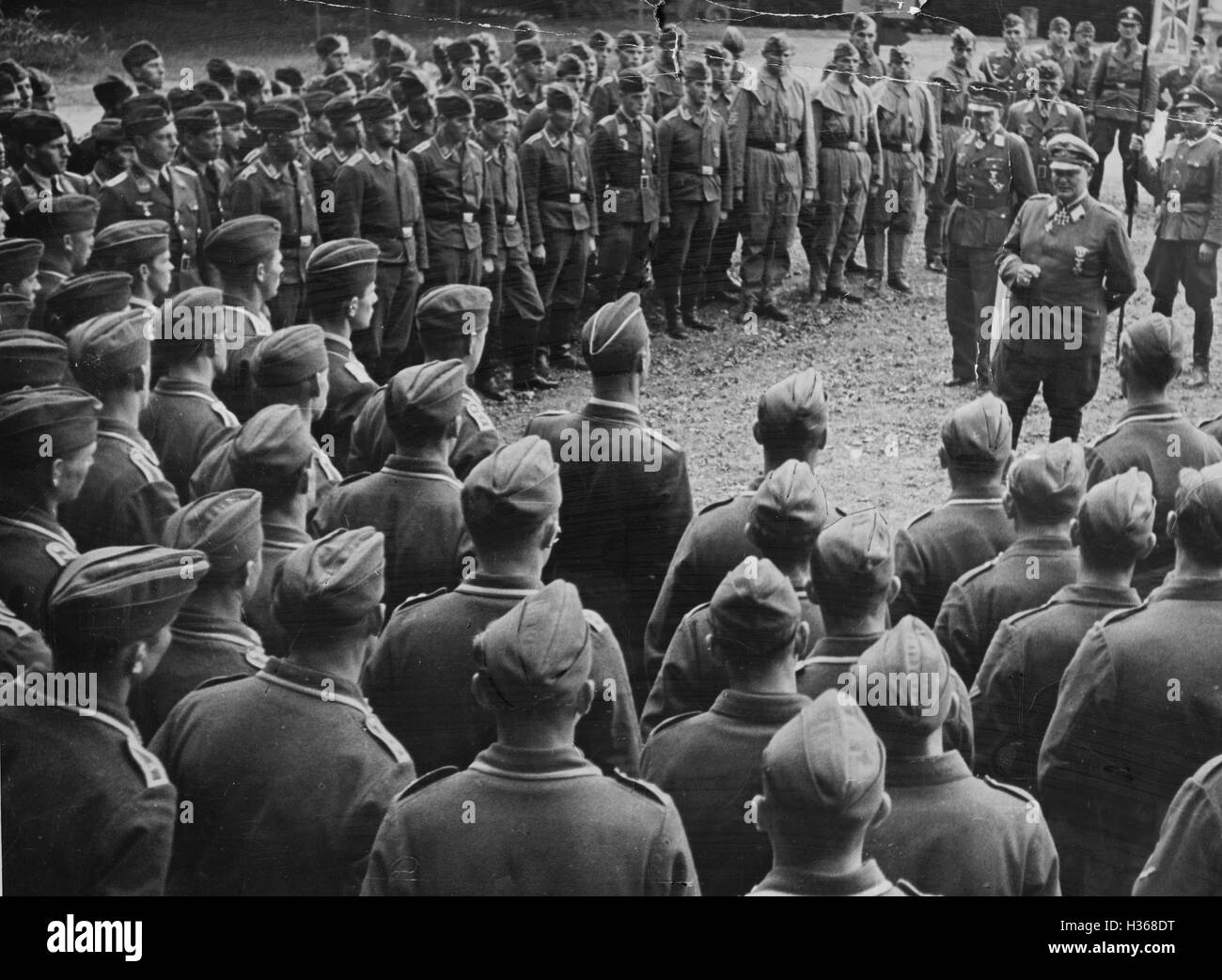 Hermann Goering avec pilotes, 1941 Banque D'Images