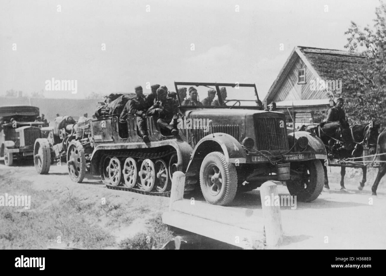L'artillerie allemande sur le front de l'Est, Juillet 1941 Banque D'Images