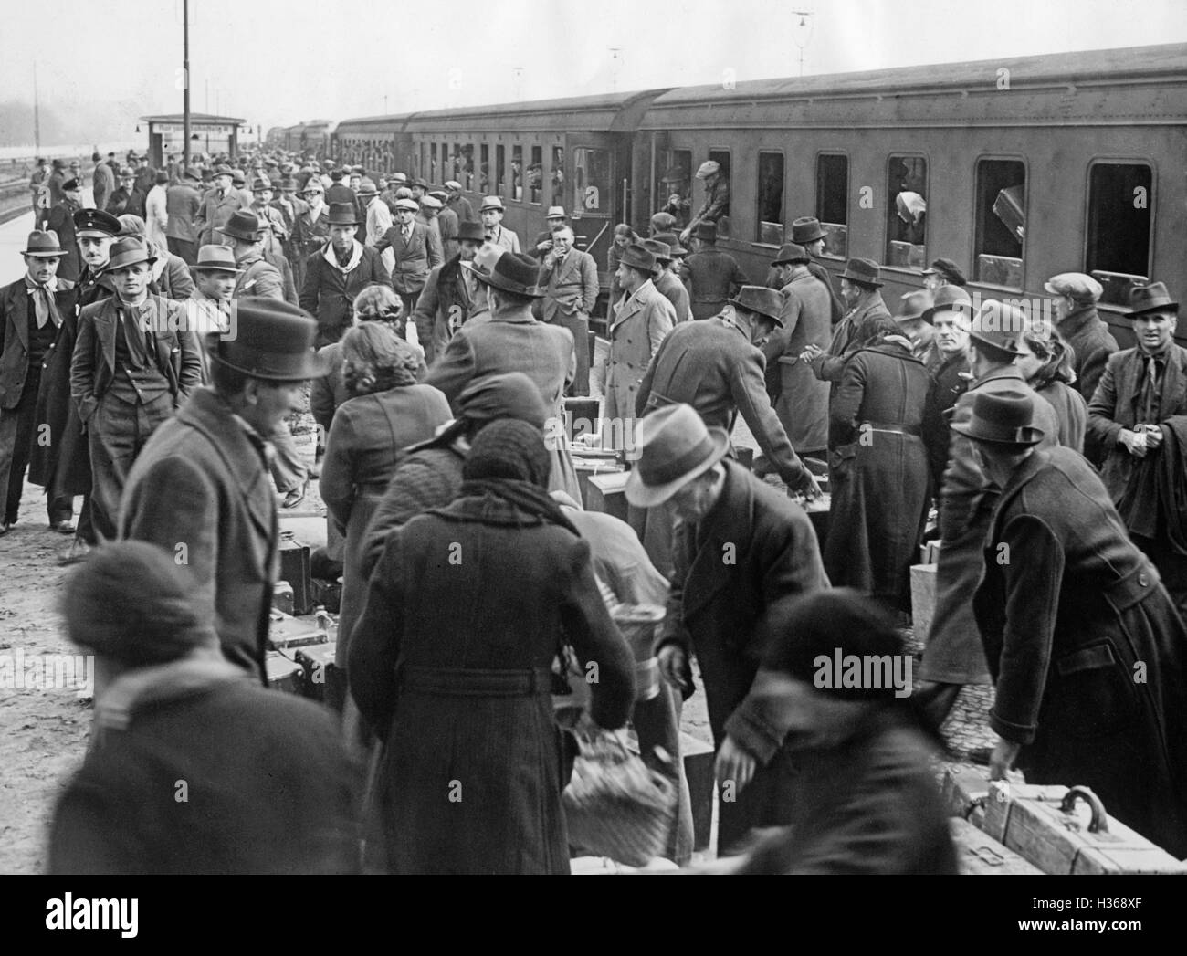 Les travailleurs agricoles italiens à Berlin, 1940 Banque D'Images