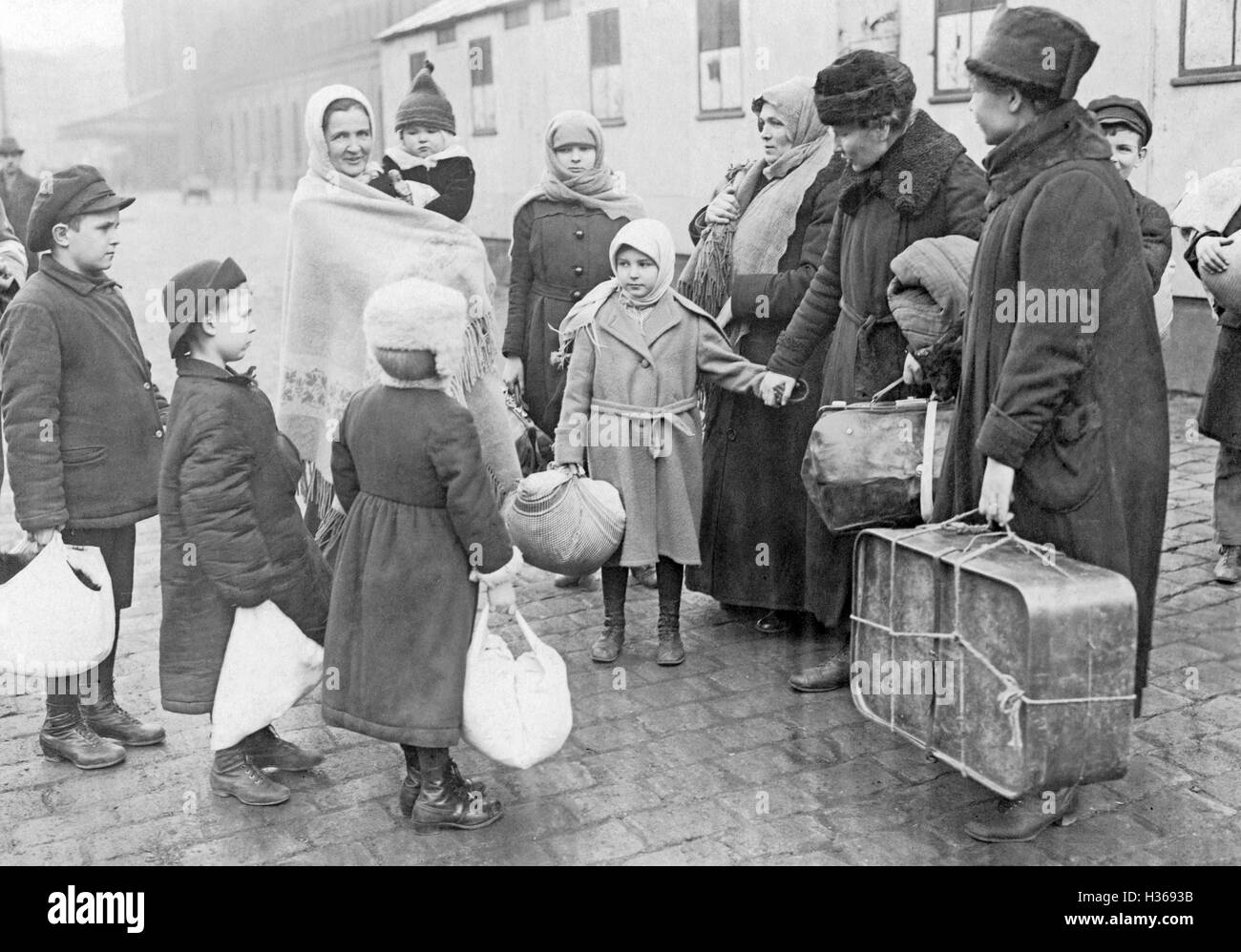 L'émigration des colons allemands de la Russie, 1922 Banque D'Images