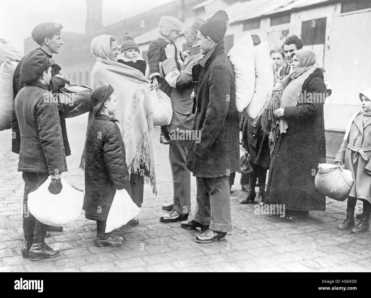 L'émigration des colons allemands de la Russie, 1922 Banque D'Images