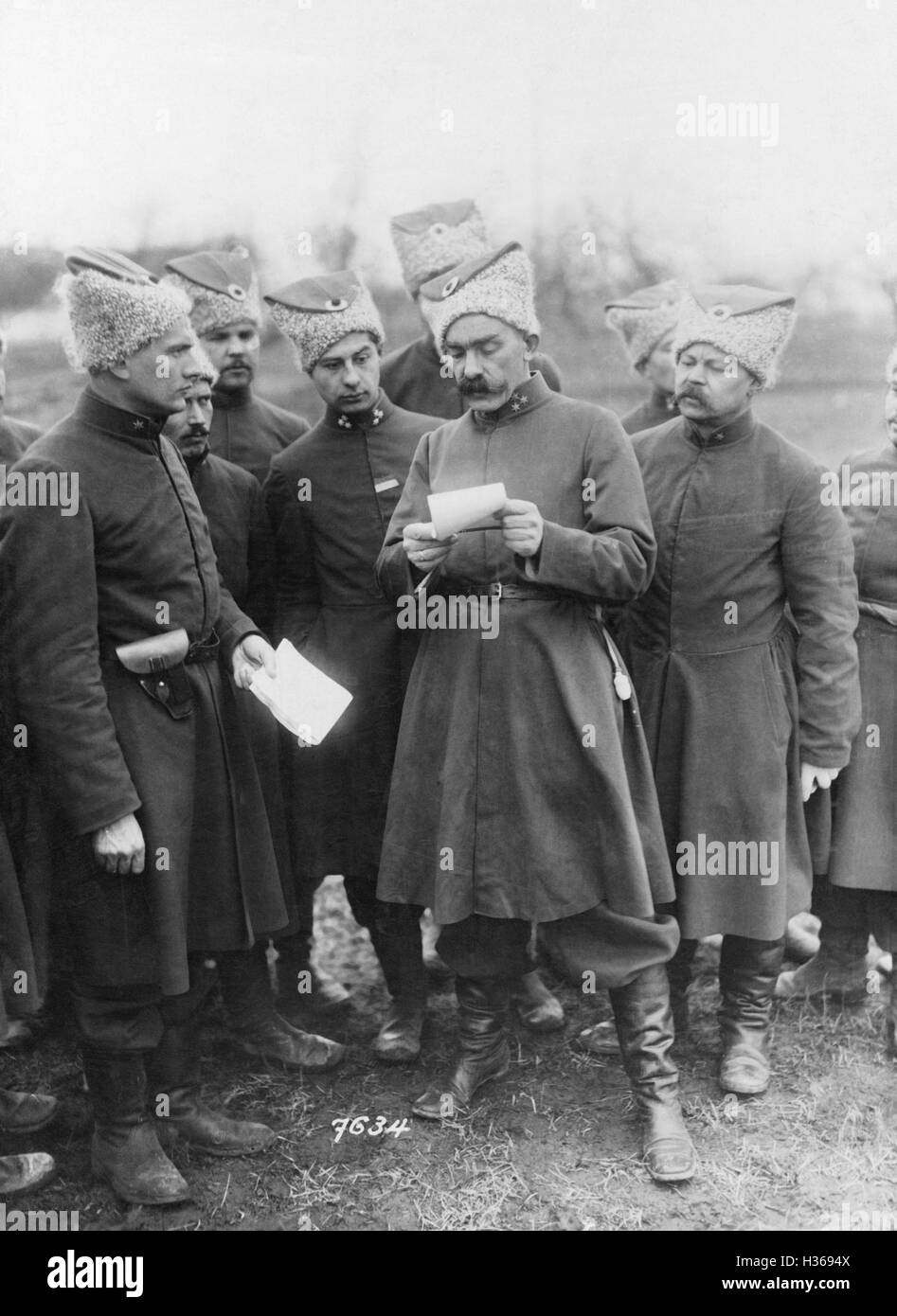 Officiers ukrainiens, 1918 Banque D'Images