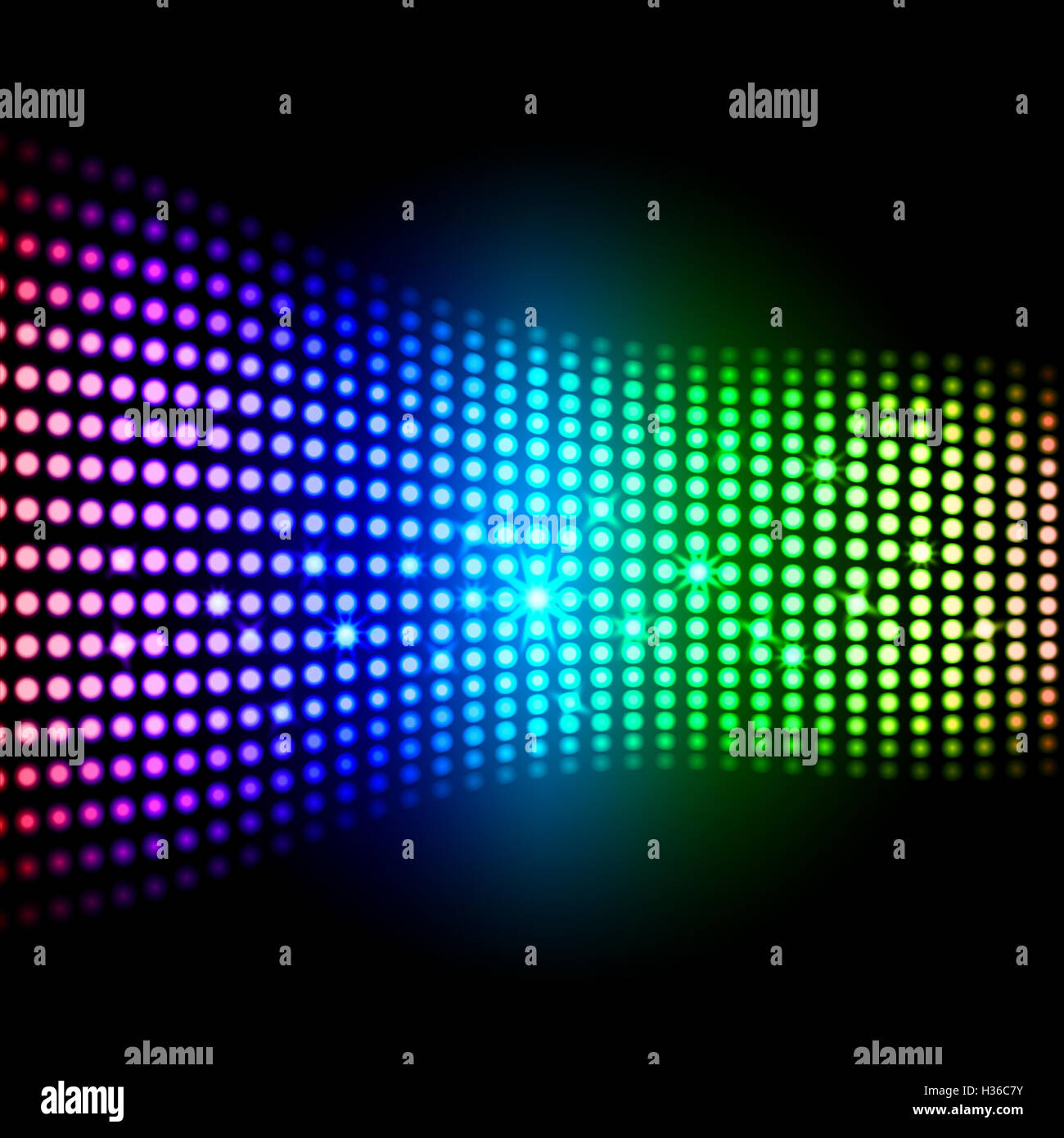 La lumière Arc-en-carrés de fond coloré montre Digital Art Banque D'Images