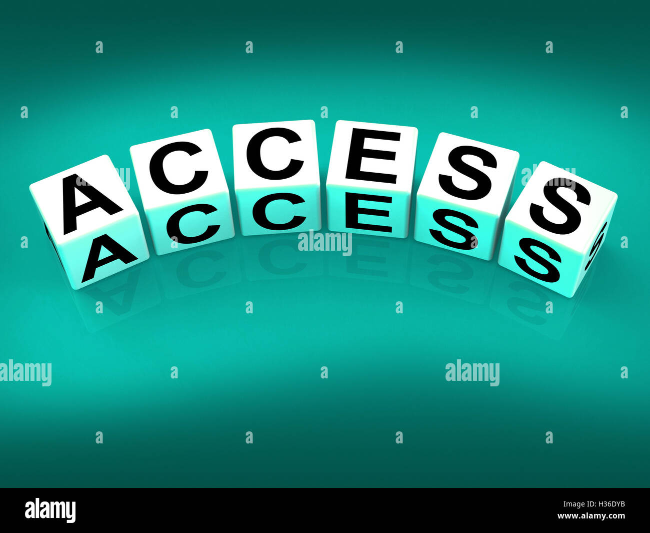 Blocs d'accès Afficher l'admission et l'entrée de l'accessibilité Banque D'Images