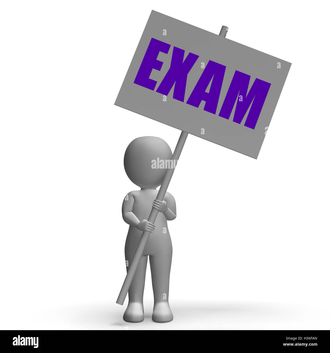 Bannière de protestation d'examen signifie difficile examens et tests Banque D'Images