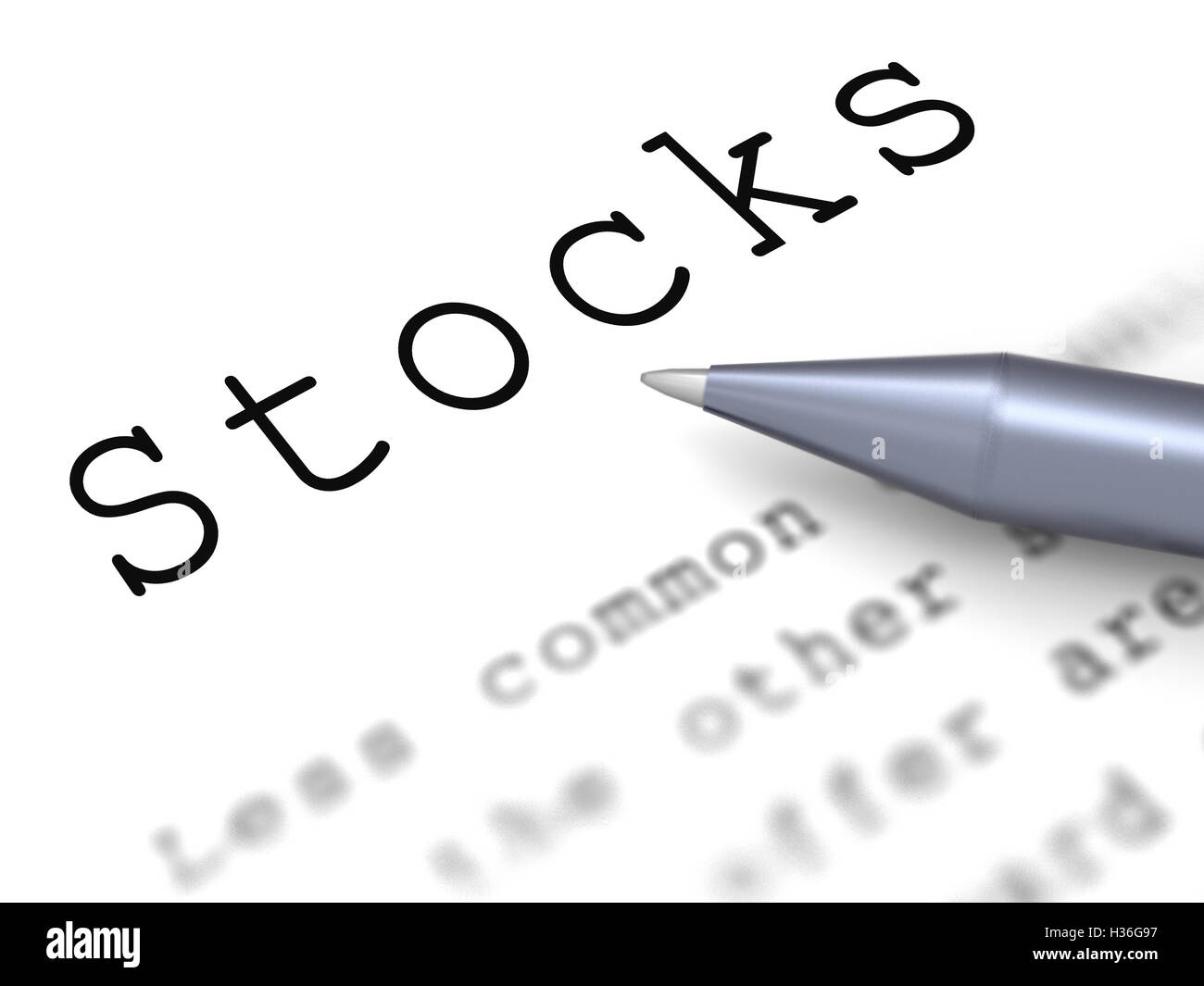 Mot signifie partager les stocks d'investissement et de marché Banque D'Images