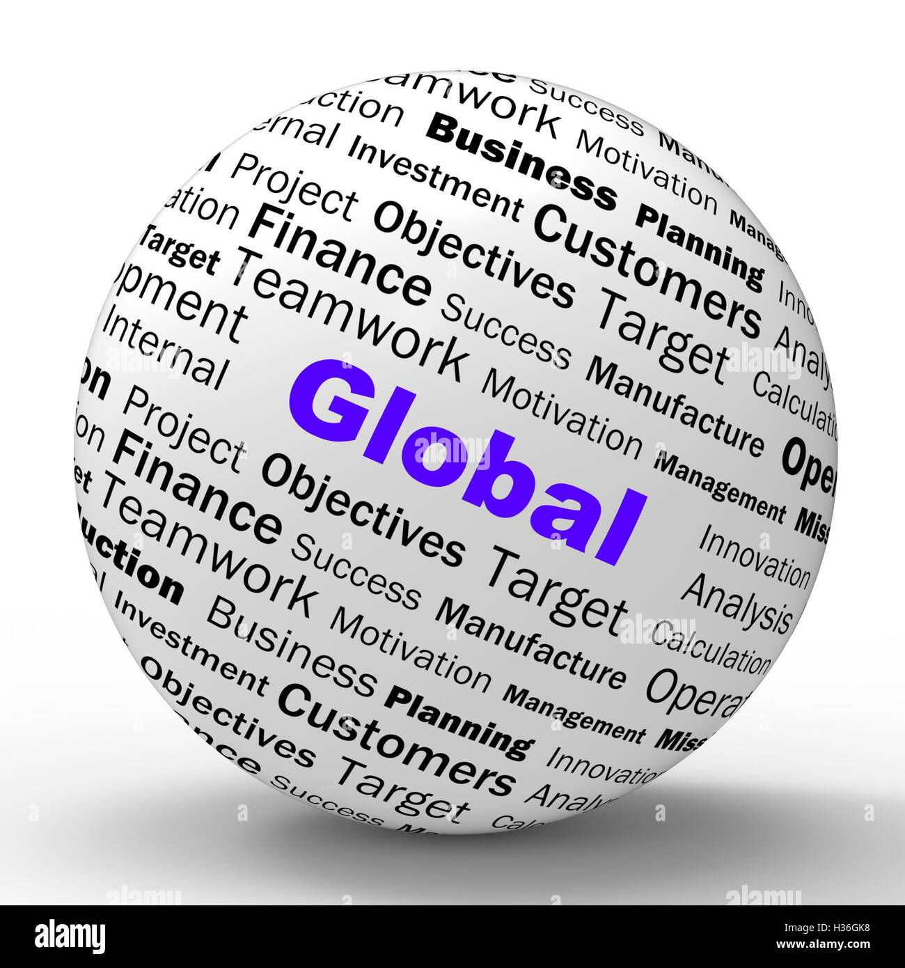 Sphère mondiale définition signifie International Communications ou W Banque D'Images
