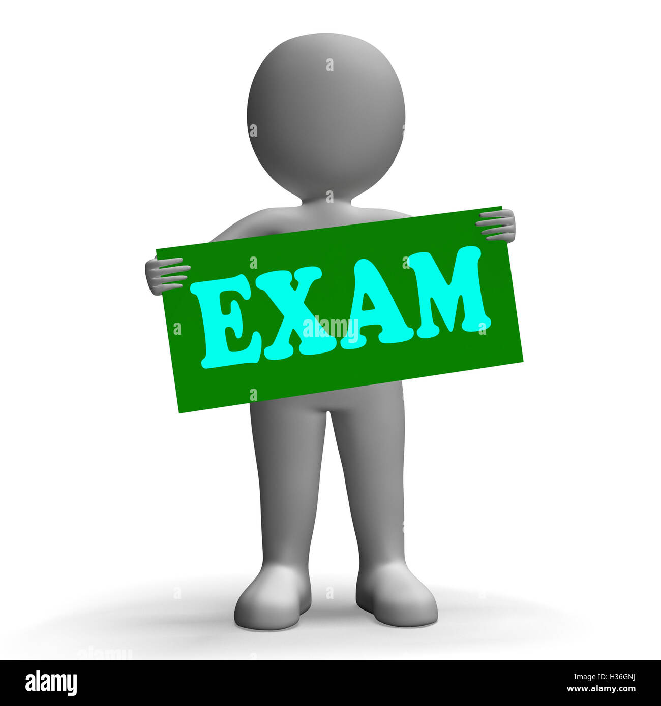 Signe d'examen examens et questionnaires signifie Banque D'Images
