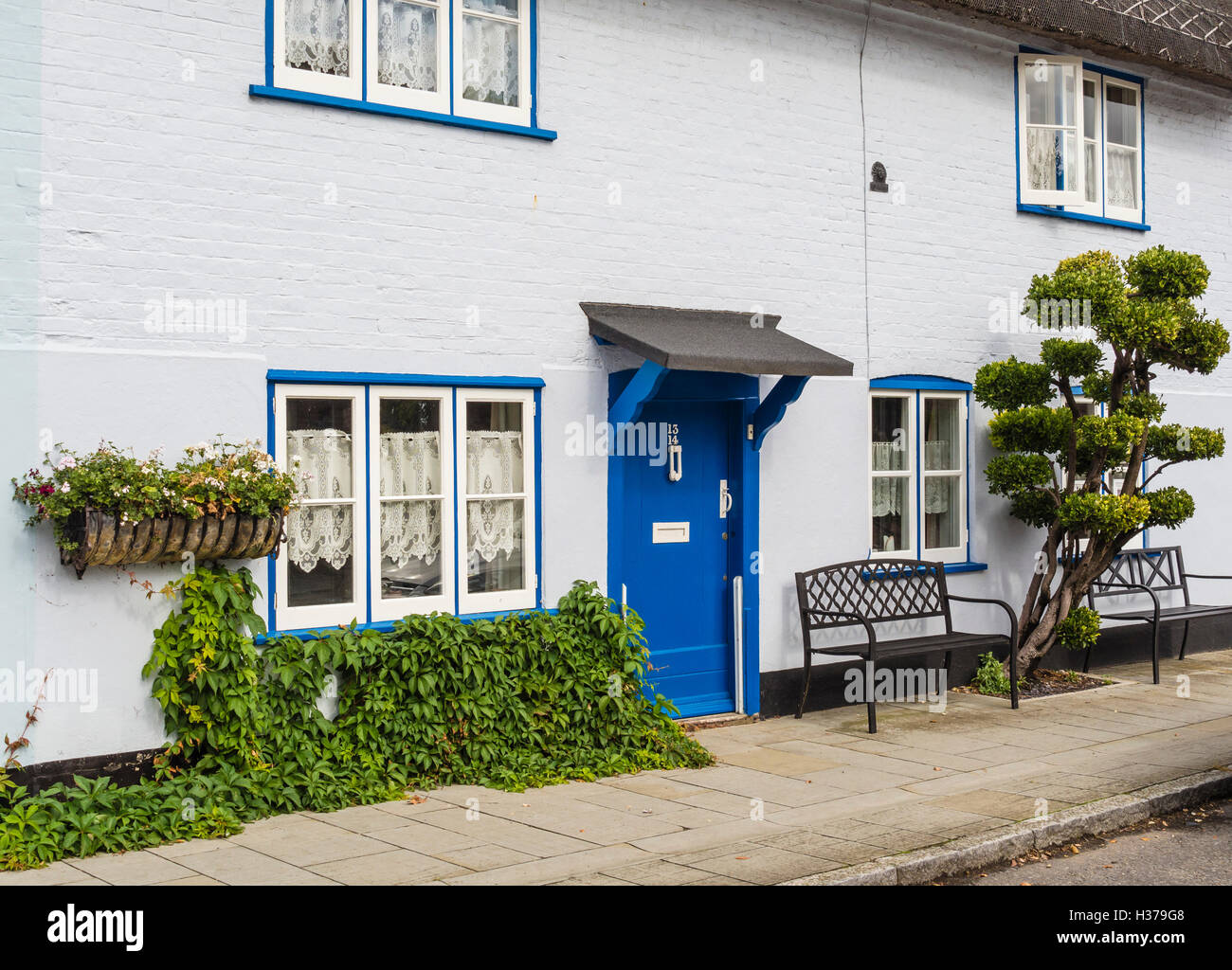 Cottage Pittoresque Langstone dans High Street, Havant, UK Banque D'Images