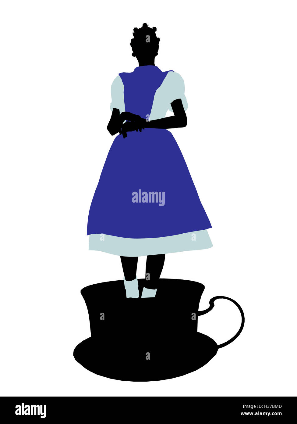 Silhouette Alice Au Pays Des Merveilles Alice au Pays des Merveilles Illustration Silhouette Photo Stock - Alamy