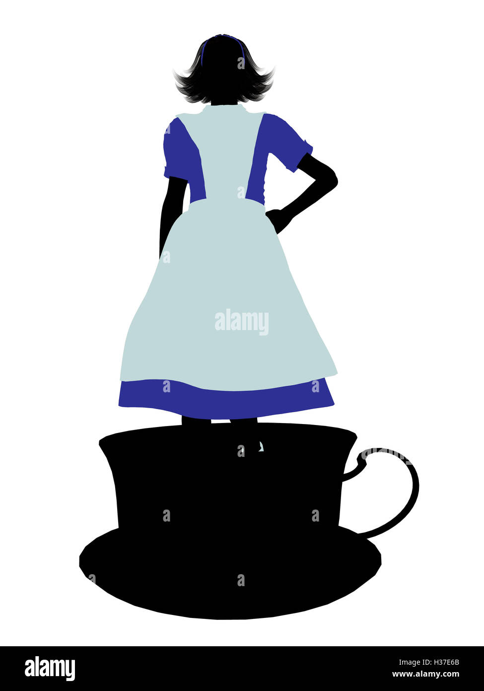 Silhouette Alice Au Pays Des Merveilles Alice au Pays des Merveilles Illustration Silhouette Photo Stock - Alamy