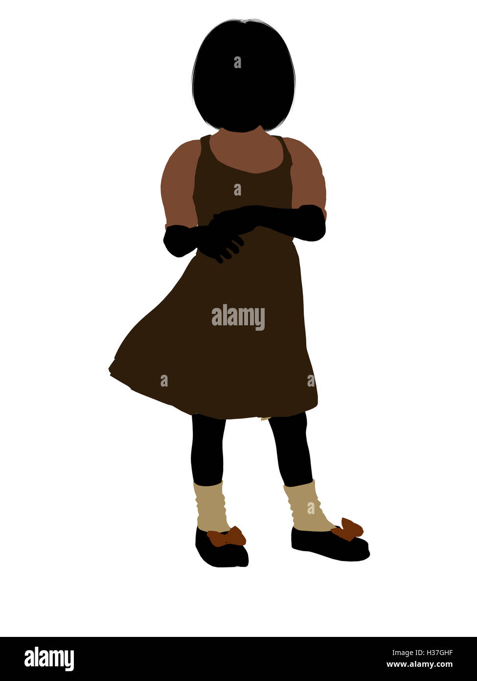 Gretel Illustration Silhouette Banque D'Images