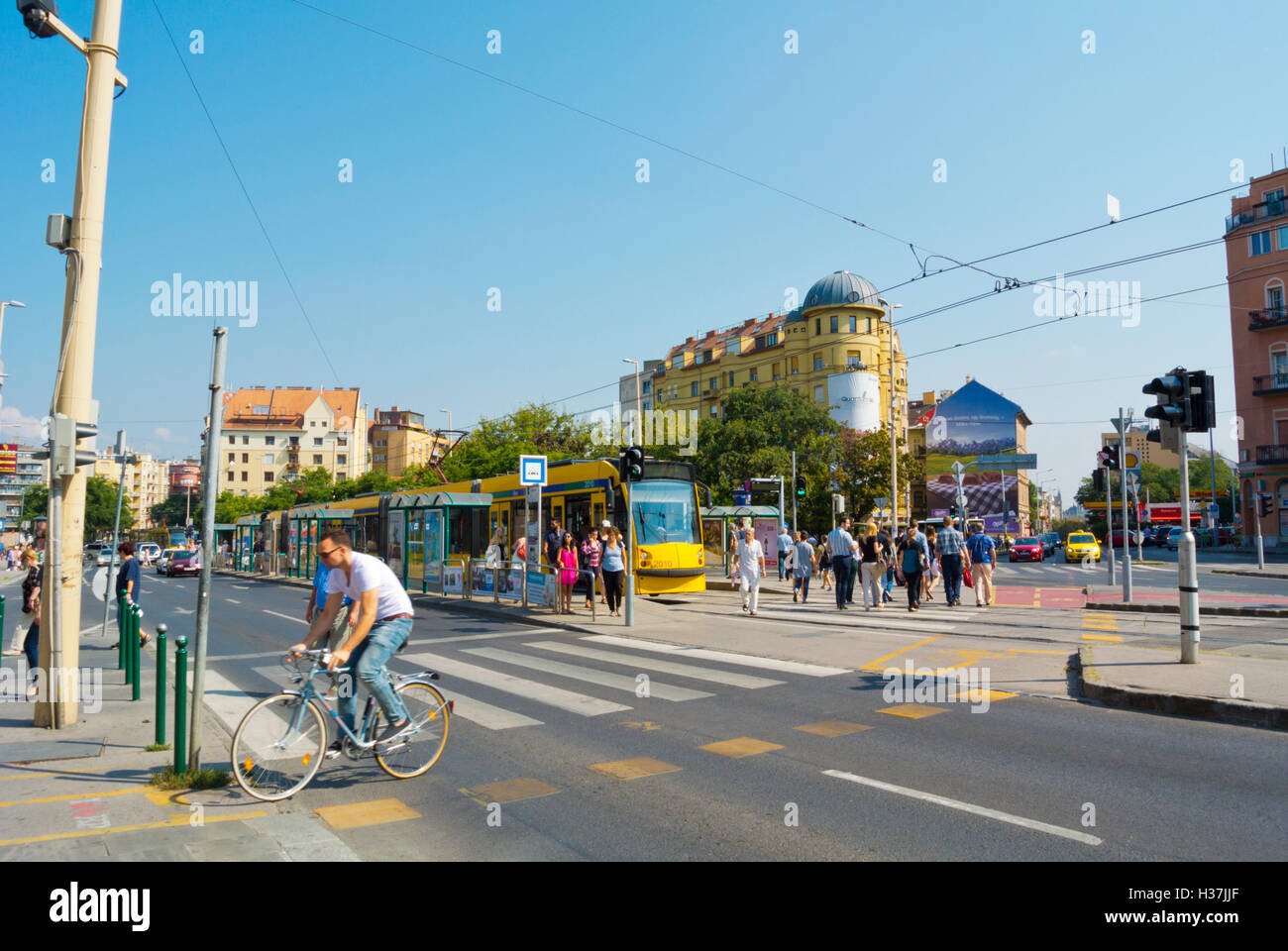 Margit körút, Margaret boulevard, Szell Kalman ter Moszkva ter ancien, Buda, Budapest, Hongrie, Europe Banque D'Images