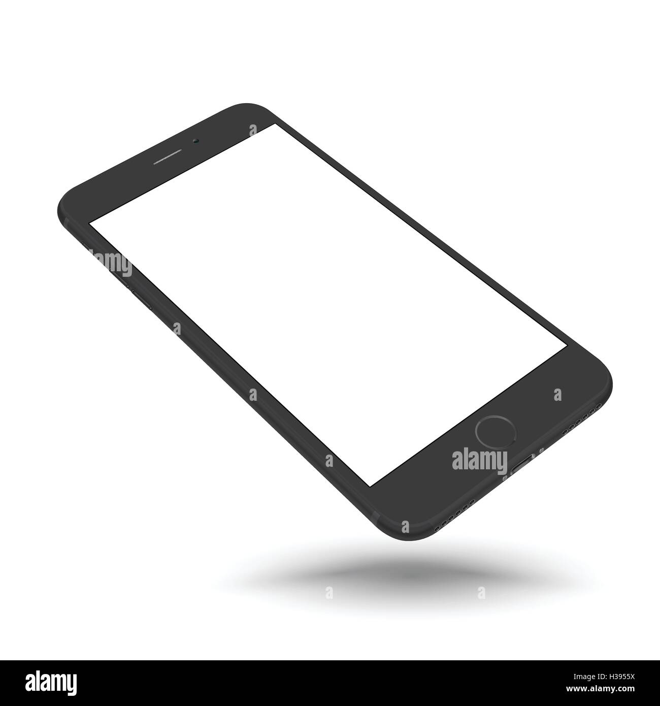 Le nouveau scénario réaliste smartphone blanc Vue Maquette Illustration de Vecteur