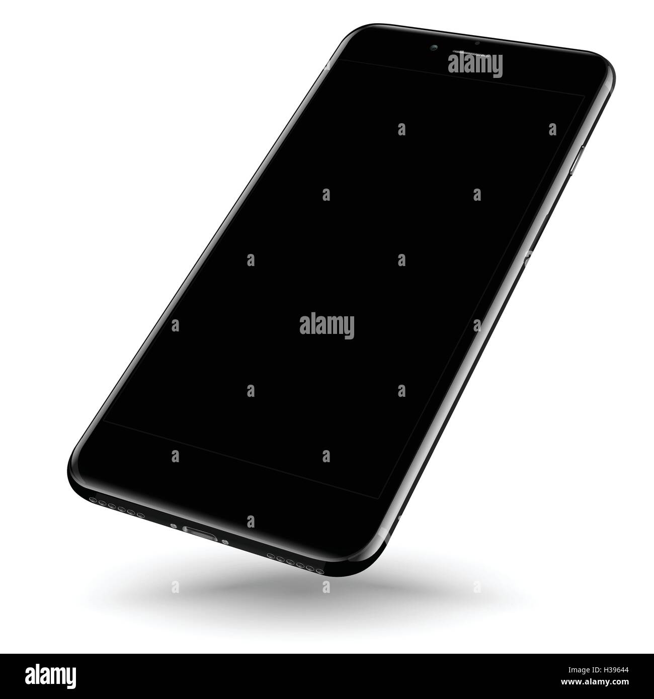 Le nouveau scénario réaliste smartphone blanc Vue Maquette Illustration de Vecteur