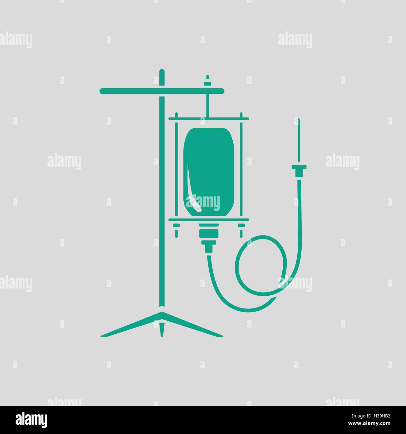 L'icône compte-goutte. Avec fond gris vert. Vector illustration. Illustration de Vecteur