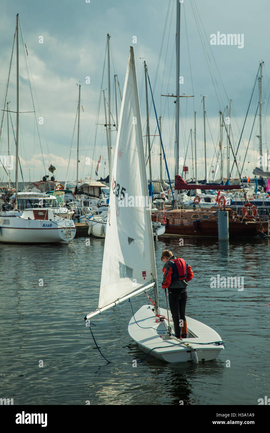 Bateaux à voile à Gdynia, Pologne marin. Banque D'Images