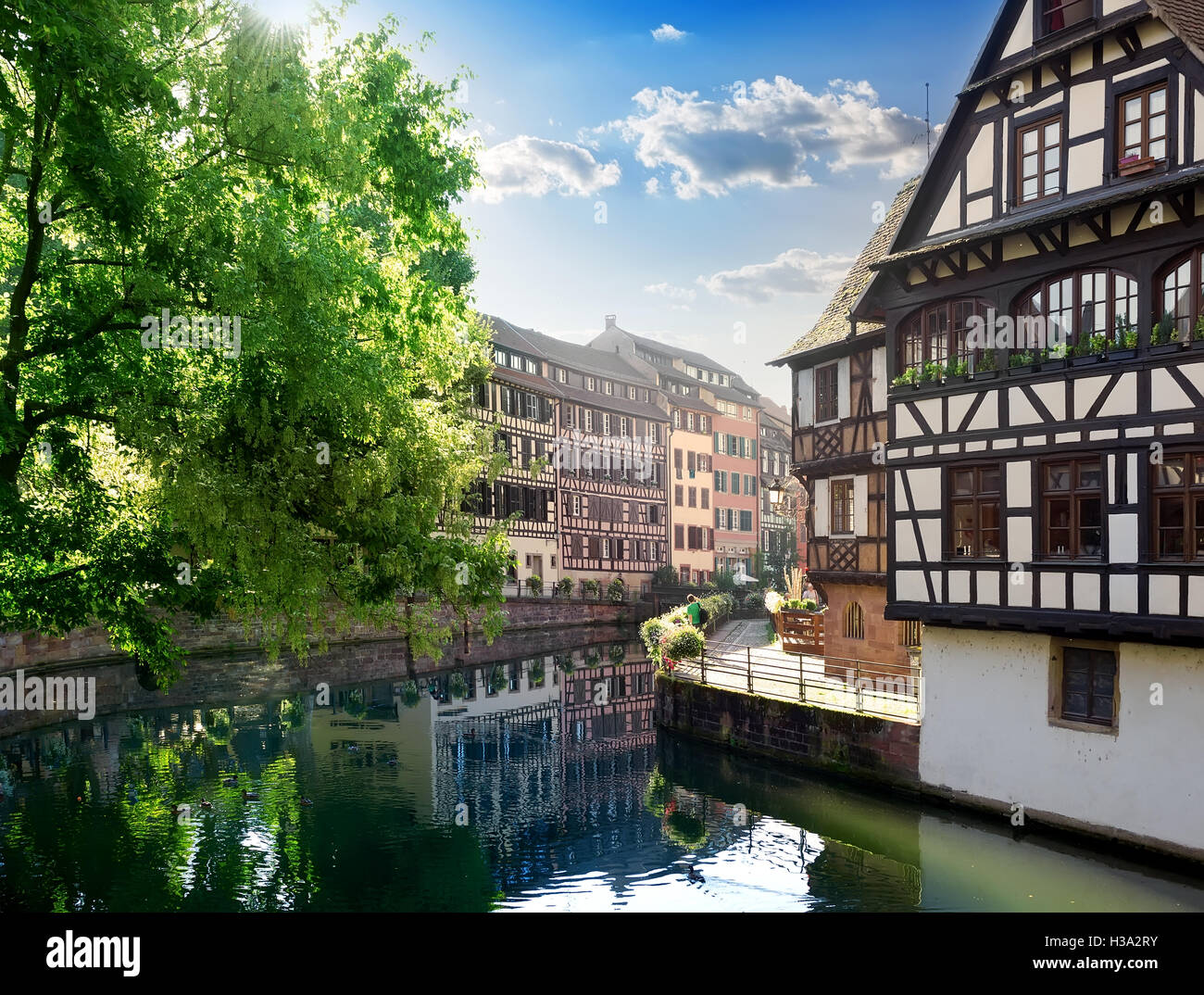 Architecture traditionnelle de Strasbourg en France Banque D'Images