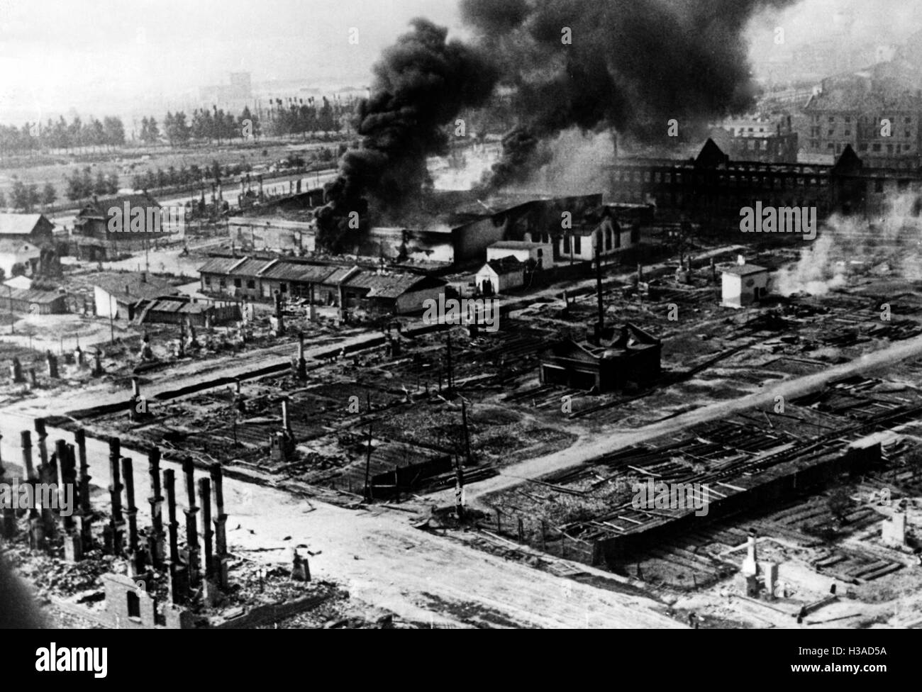 Destructions à Vitebsk après la prise de la ville, 1941 Banque D'Images
