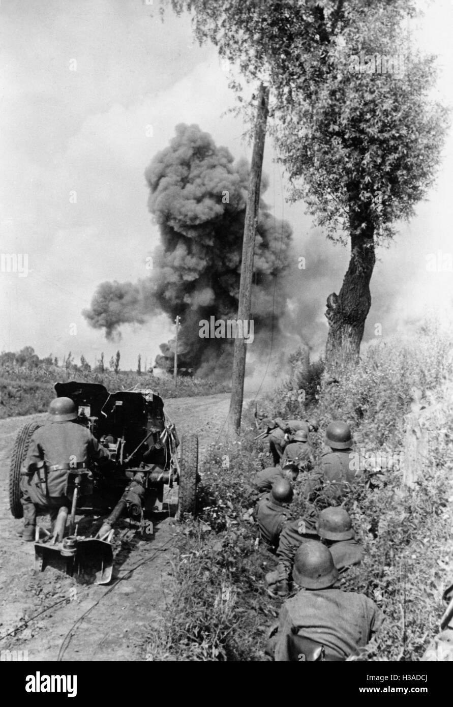 L'infanterie allemande en action sur le front de l'Est, 1941 Banque D'Images