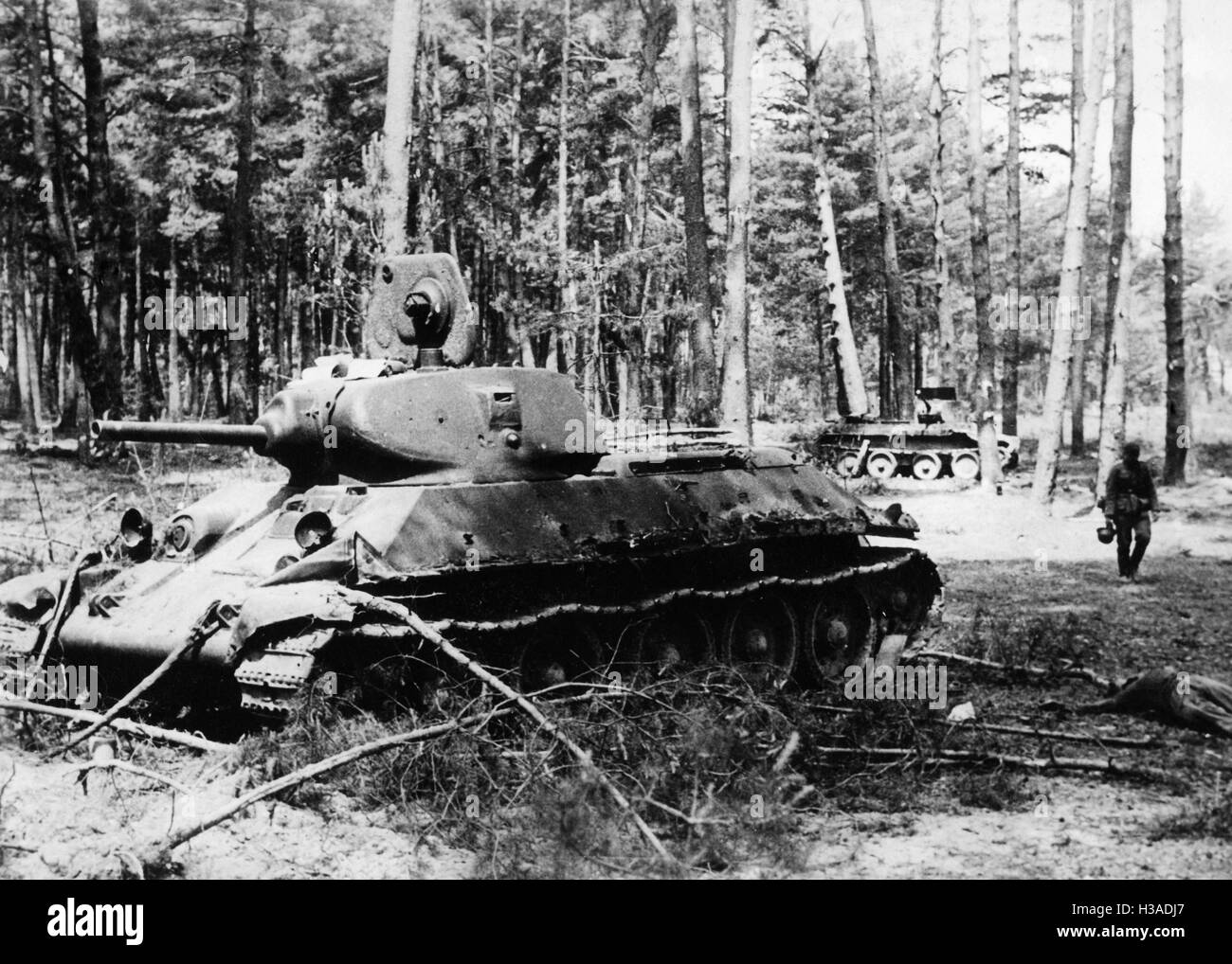 Les chars de l'Armée rouge sur le front de l'Est, 1941 Banque D'Images
