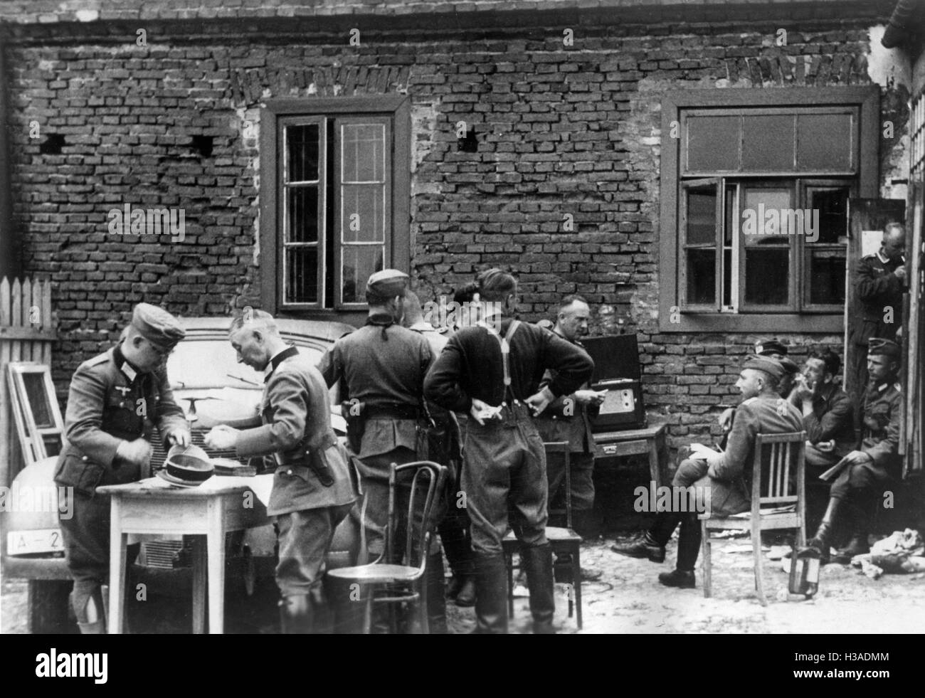 Les officiers allemands sur le front de l'Est, 1941 Banque D'Images