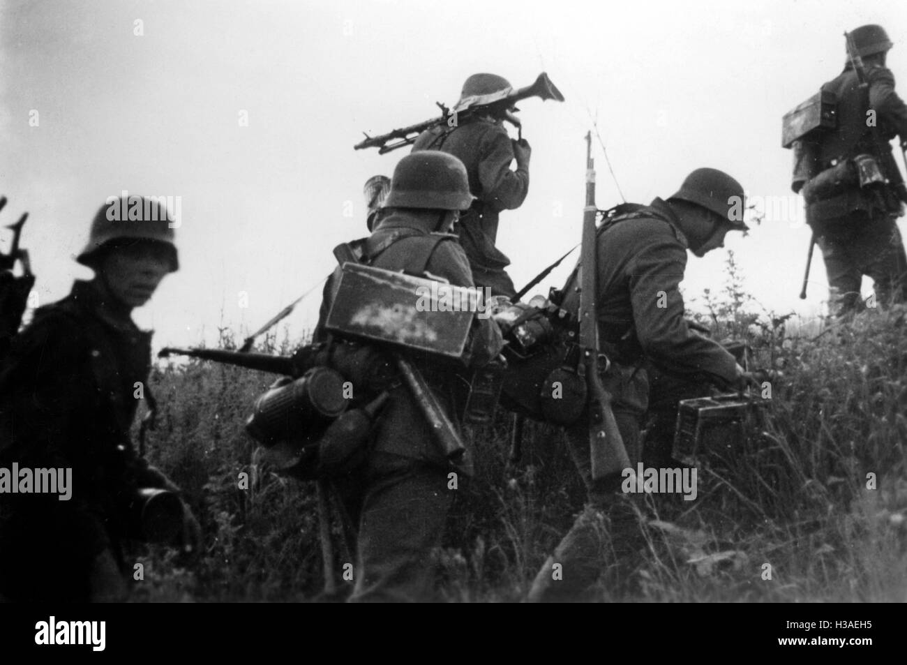 Les fantassins allemands au front de Donetsk, Juin 1942 Banque D'Images