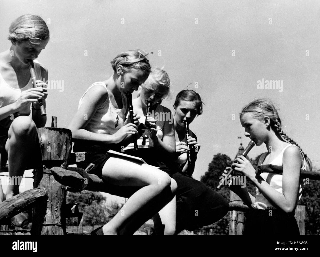 Camp d'été de la BDM, 1938 Banque D'Images