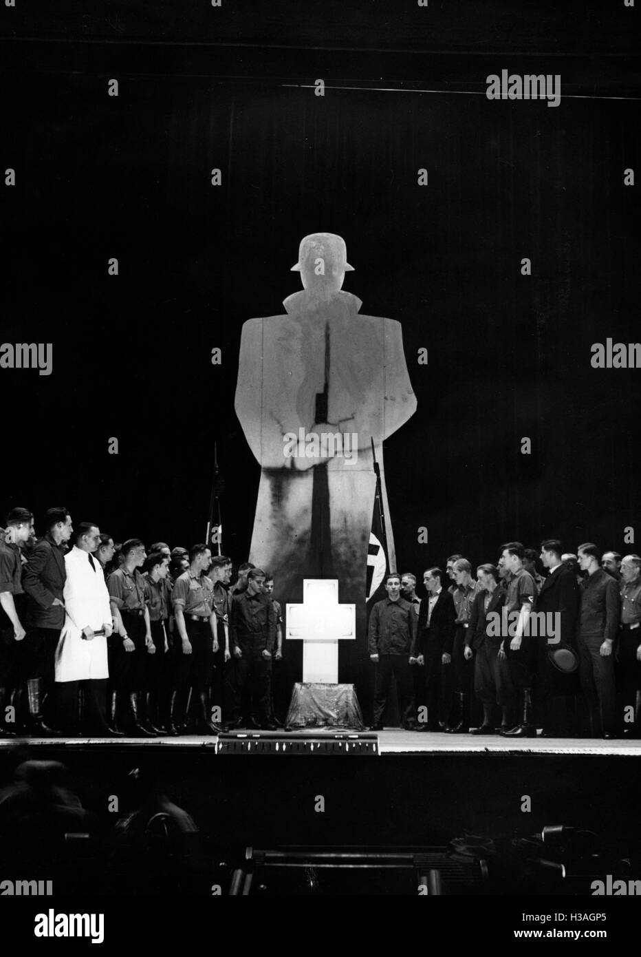 La propagande théâtre DAF à Berlin, 1935 Banque D'Images