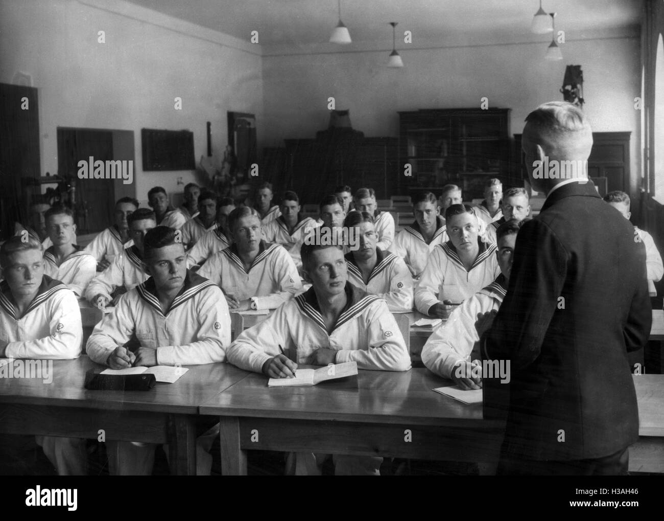 L'enseignement à l'École du renseignement naval, 1935 Muerwik Banque D'Images